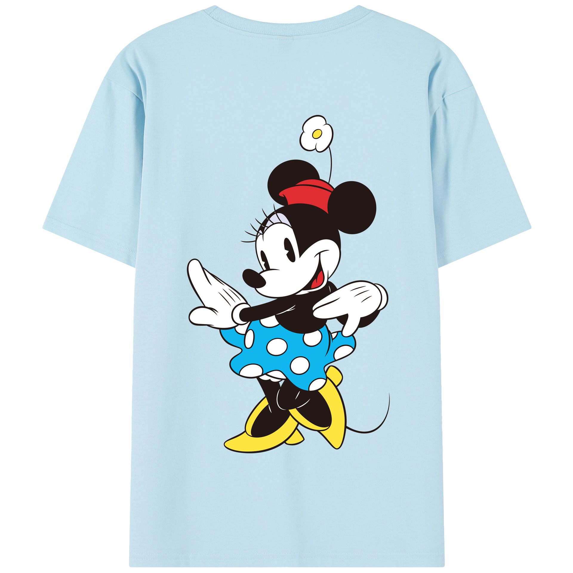 （画像用） ミッキーマウス Mickey Mouse 綿100％半袖Tシャツ（背面プリント）